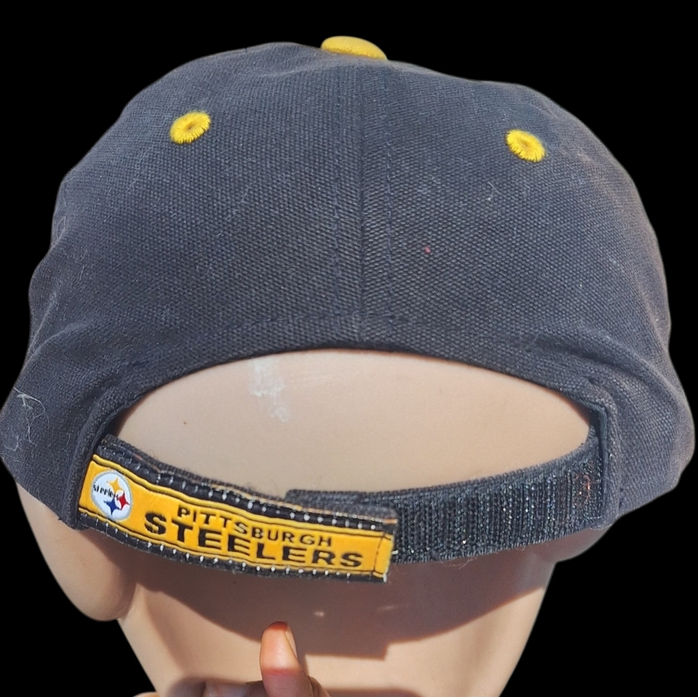 Pittsburgh Steelers baseball-style cap official NFL Charcoal  Velcro Closure - Picture 5 of 13